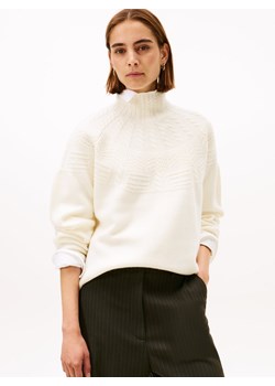 Tommy Hilfiger Wełniany sweter damski Kobiety écru jednolity ze sklepu vangraaf w kategorii Swetry damskie - zdjęcie 187491722