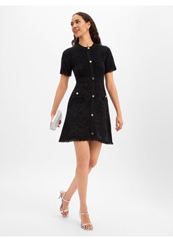 Marie Lund Damska sukienka z dzianiny Kobiety czarny jednolity ze sklepu vangraaf w kategorii Sukienki - zdjęcie 187491771