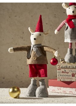 Sinsay - Dekoracja świąteczna w kształcie myszy - beżowy ze sklepu Sinsay w kategorii Dekoracje bożonarodzeniowe - zdjęcie 187492032