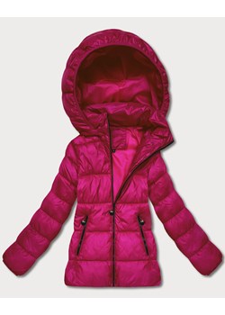 Pikowana zimowa kurtka damska do bioder fuksja (T3-2656#-17) ze sklepu goodlookin.pl w kategorii Kurtki damskie - zdjęcie 187492743