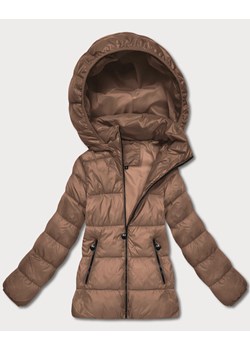 Pikowana zimowa kurtka damska do bioder camel (T3-2656#-305) ze sklepu goodlookin.pl w kategorii Kurtki damskie - zdjęcie 187492754