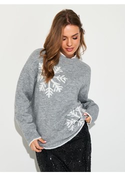 Sinsay - Sweter ze śnieżynkami - szary ze sklepu Sinsay w kategorii Swetry damskie - zdjęcie 187493040