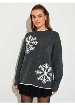 Sinsay - Sweter ze śnieżynkami - szary ze sklepu Sinsay w kategorii Swetry damskie - zdjęcie 187493041