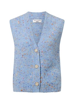 Marc O'Polo Denim Damska kamizelka z dzianiny Kobiety wełna ze strzyży jasnoniebieski wzorzysty ze sklepu vangraaf w kategorii Kamizelki damskie - zdjęcie 187493160