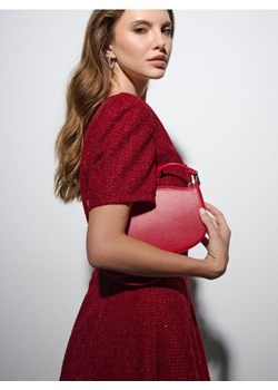 Sinsay - Torebka hobo z imitacji skóry - czerwony ze sklepu Sinsay w kategorii Torebki hobo - zdjęcie 187493752