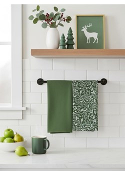 Sinsay - Ścierki kuchenne ze świątecznym motywem 2 pack - zielony ze sklepu Sinsay w kategorii Fartuchy kuchenne - zdjęcie 187493761