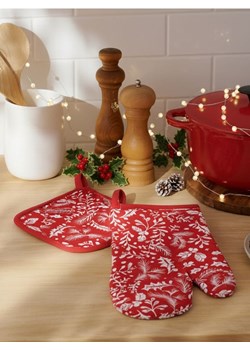 Sinsay - Świąteczna rękawica i łapka - czerwony ze sklepu Sinsay w kategorii Fartuchy kuchenne - zdjęcie 187493764