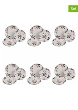 Villa d´Este 18-częściowy zestaw talerzy w kolorze biało-zielonym ze sklepu Limango Polska w kategorii Naczynia - zdjęcie 187493894