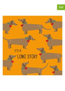 ppd Serwetki (40 szt.) &quot;Long Story&quot; w kolorze pomarańczowo-jasnobrązowym ze sklepu Limango Polska w kategorii Akcesoria kuchenne - zdjęcie 187494042