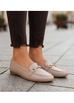 Wsuwane beżowe baleriny lordsy /H2 18480 W7-38/ ze sklepu Pantofelek24.pl w kategorii Balerinki - zdjęcie 187494690