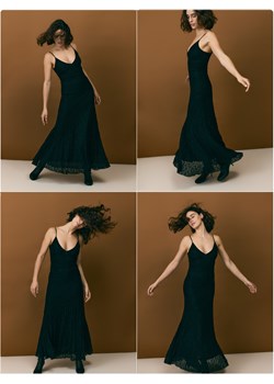 Reserved - Kreszowana sukienka maxi - czarny ze sklepu Reserved w kategorii Sukienki - zdjęcie 187495662