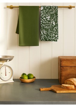 Sinsay - Ścierki kuchenne ze świątecznym motywem 2 pack - zielony ze sklepu Sinsay w kategorii Fartuchy kuchenne - zdjęcie 187495762