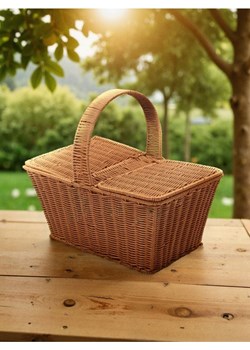 Sinsay - Koszyk piknikowy - beżowy ze sklepu Sinsay w kategorii Kosze i koszyki - zdjęcie 187495763