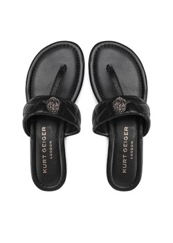 Japonki Kurt Geiger Kensington T-Bar Sandal 8651400109 Czarny ze sklepu eobuwie.pl w kategorii Klapki damskie - zdjęcie 187496361
