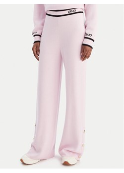 Liu Jo Sport Spodnie dzianinowe TF5252 MS59L Różowy Relaxed Fit ze sklepu MODIVO w kategorii Spodnie damskie - zdjęcie 187496380