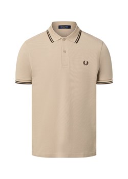 Fred Perry Męska koszulka polo Mężczyźni Bawełna beżowy jednolity ze sklepu vangraaf w kategorii T-shirty męskie - zdjęcie 187496403