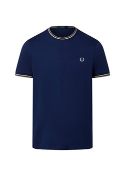 Fred Perry Koszulka męska Mężczyźni Bawełna granatowy jednolity ze sklepu vangraaf w kategorii T-shirty męskie - zdjęcie 187496422