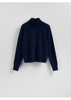 Reserved - Wełniany golf z dodatkiem kaszmiru - granatowy ze sklepu Reserved w kategorii Swetry damskie - zdjęcie 187496470