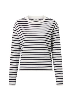 Marc O'Polo Denim Damska koszulka z długim rękawem Kobiety Bawełna biały w paski ze sklepu vangraaf w kategorii Bluzki damskie - zdjęcie 187496544