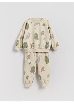 Reserved - Dzianinowy komplet - kremowy ze sklepu Reserved w kategorii Komplety chłopięce - zdjęcie 187496571