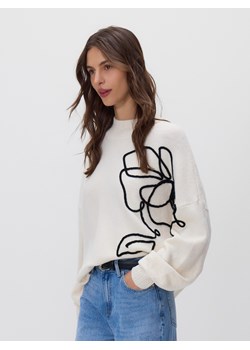 Reserved - Sweter oversize - kremowy ze sklepu Reserved w kategorii Swetry damskie - zdjęcie 187496631