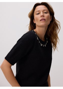 Reserved - Sweter z ozdobną aplikacją - czarny ze sklepu Reserved w kategorii Swetry damskie - zdjęcie 187496781