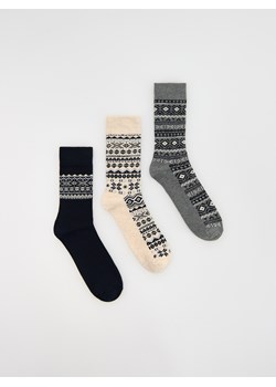 Reserved - 3 pack skarpet - szary ze sklepu Reserved w kategorii Skarpetki męskie - zdjęcie 187496811