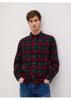 Reserved - Koszula regular fit w kratę - bordowy ze sklepu Reserved w kategorii Koszule męskie - zdjęcie 187496952