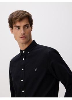 Reserved - Bawełniana koszula slim fit - czarny ze sklepu Reserved w kategorii Koszule męskie - zdjęcie 187496970