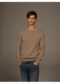 Reserved - Wełniany sweter z dodatkiem kaszmiru - beżowy ze sklepu Reserved w kategorii Swetry męskie - zdjęcie 187496980