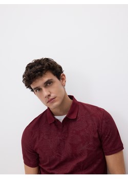 Reserved - Koszulka polo ze świątecznym wzorem - bordowy ze sklepu Reserved w kategorii T-shirty męskie - zdjęcie 187497123