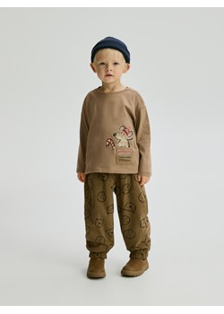 Reserved - Bawełniany longsleeve 2 pack - brązowy ze sklepu Reserved w kategorii T-shirty chłopięce - zdjęcie 187497131