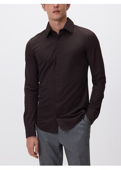 Reserved - Gładka koszula super slim fit - brązowy ze sklepu Reserved w kategorii Koszule męskie - zdjęcie 187497150