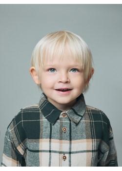 Reserved - Bawełniana koszula w kratę - ciemnozielony ze sklepu Reserved w kategorii Koszule chłopięce - zdjęcie 187497182