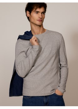 Reserved - Longsleeve super slim fit - szary ze sklepu Reserved w kategorii T-shirty męskie - zdjęcie 187497502