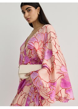 Reserved - Sukienka kimono z wiskozy - wielobarwny ze sklepu Reserved w kategorii Sukienki - zdjęcie 187497594