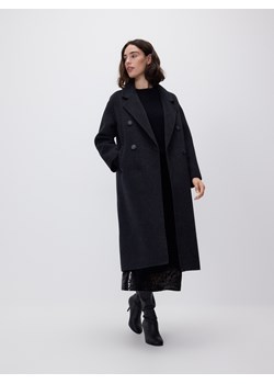 Reserved - Płaszcz handmade z wełną - czarny ze sklepu Reserved w kategorii Płaszcze damskie - zdjęcie 187497633