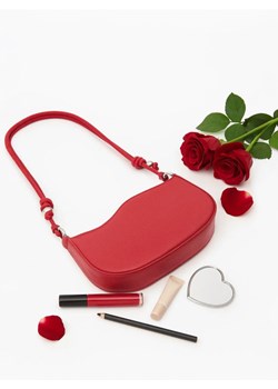 Sinsay - Torebka hobo z imitacji skóry - czerwony ze sklepu Sinsay w kategorii Torebki hobo - zdjęcie 187497891