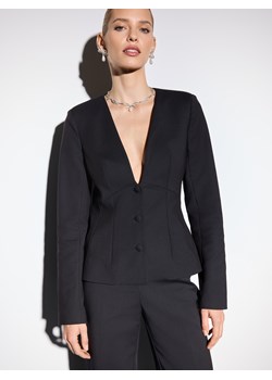 Mohito - Taliowana marynarka - czarny ze sklepu Mohito w kategorii Marynarki damskie - zdjęcie 187498274