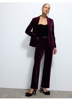 Mohito - Welurowe spodnie - ciemny fiolet ze sklepu Mohito w kategorii Spodnie damskie - zdjęcie 187498294