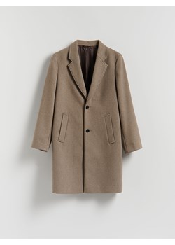 Reserved - Płaszcz z domieszką wełny - beżowy ze sklepu Reserved w kategorii Płaszcze męskie - zdjęcie 187498602