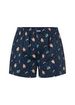 HAPPY SHORTS Bokserki Mężczyźni Bawełna petrol nadruk ze sklepu vangraaf w kategorii Majtki męskie - zdjęcie 187498893