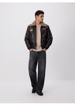 Reserved - Jeansy loose z efektem sprania - szary ze sklepu Reserved w kategorii Jeansy męskie - zdjęcie 187499542