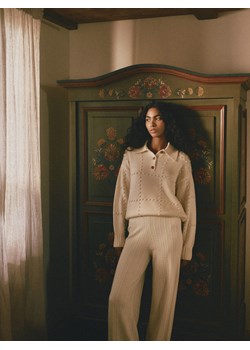 Reserved - Sweter z wełną - złamana biel ze sklepu Reserved w kategorii Swetry damskie - zdjęcie 187499551