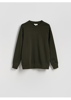 Reserved - Bawełniana bluza oversize - ciemnozielony ze sklepu Reserved w kategorii Bluzy męskie - zdjęcie 187499661