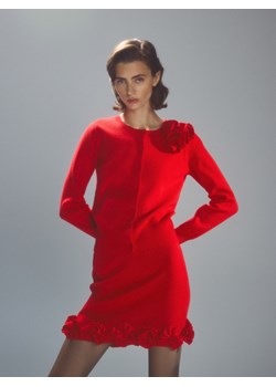 Reserved - Spódnica z ozdobna aplikacją - czerwony ze sklepu Reserved w kategorii Spódnice - zdjęcie 187499674