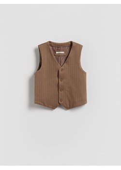 Reserved - Dzianinowa kamizelka - brązowy ze sklepu Reserved w kategorii Kamizelki chłopięce - zdjęcie 187499842