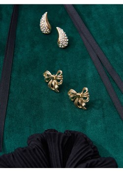 Sinsay - Kolczyki w kształcie kokardek - złoty ze sklepu Sinsay w kategorii Kolczyki - zdjęcie 187500464