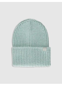 Damska czapka zimowa 4F 4FRAW25ACAPF0801 - turkusowa ze sklepu Sportstylestory.com w kategorii Czapki zimowe damskie - zdjęcie 187500623