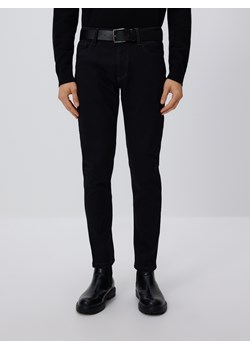 Reserved - Jeansy slim z paskiem - czarny ze sklepu Reserved w kategorii Jeansy męskie - zdjęcie 187501384